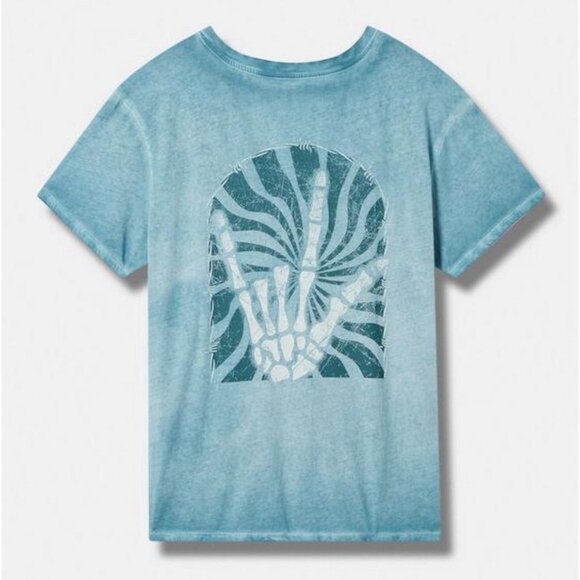 Torrid Size 4 Love Forever Relaxed Fit Signature Jersey V-Neck Destructed Tee - Picture 3 of 7